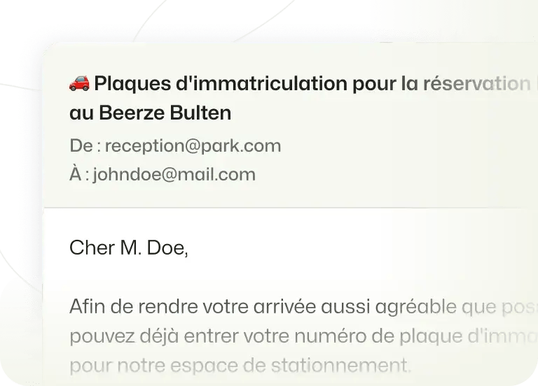 BEX Solution Campsite Guest Journey Auto Emails