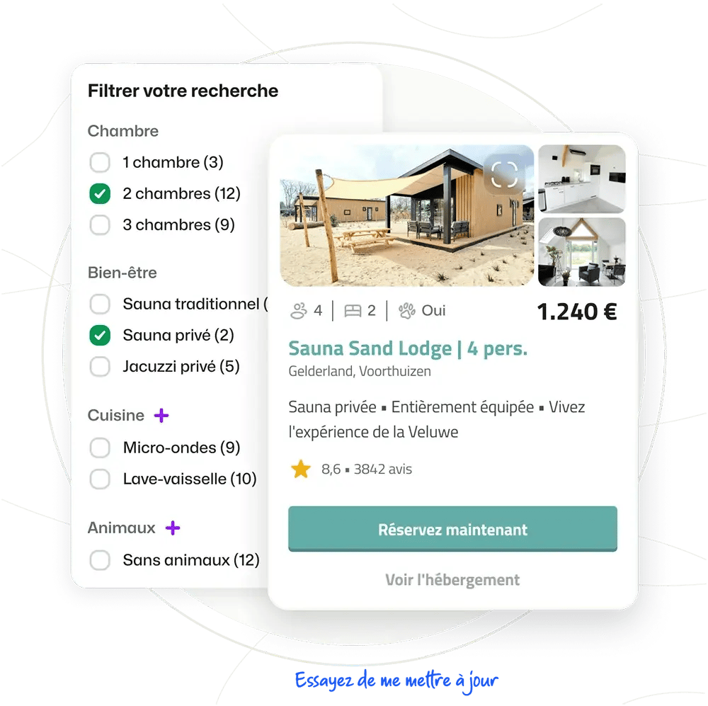 Intégration du PMS du site de location BEX CMS