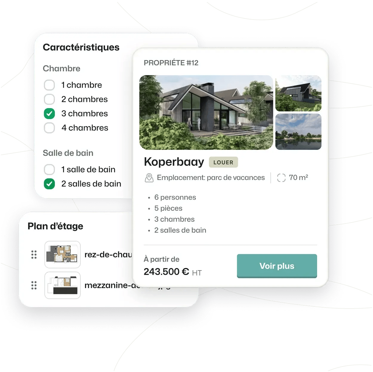BEX CMS Site web immobilier Gérer les biens