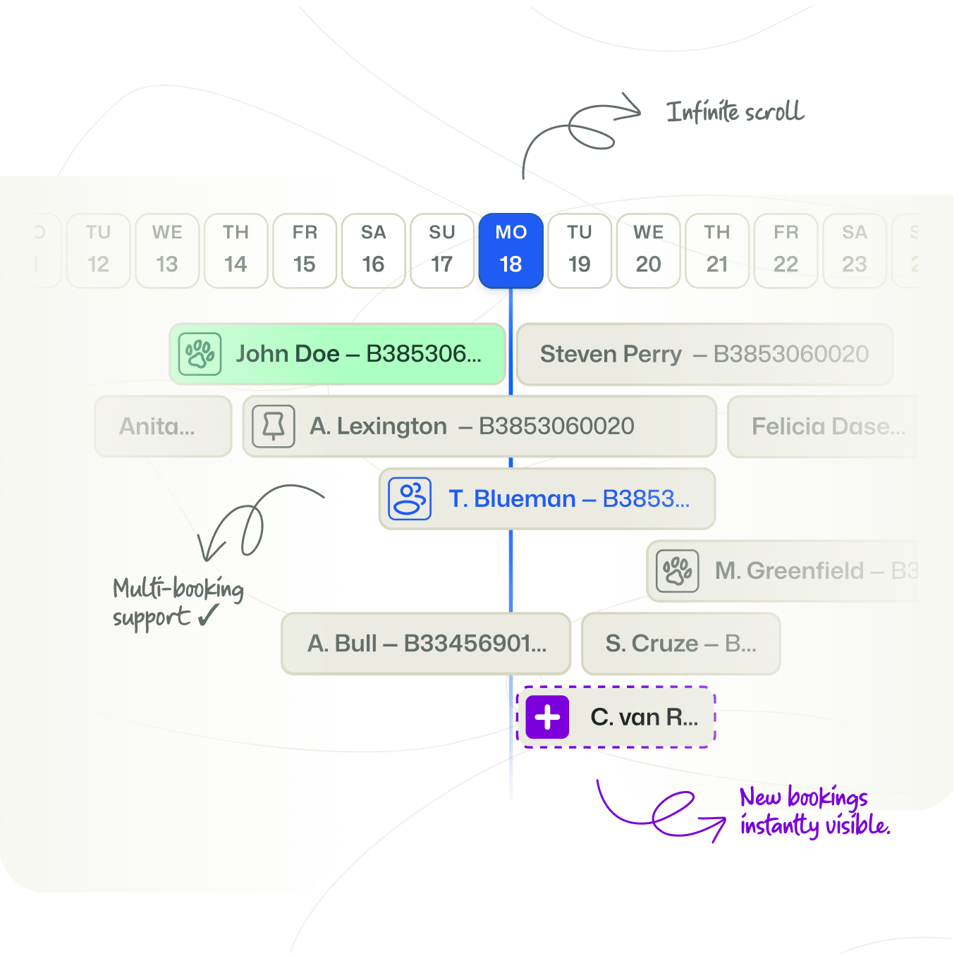 BEX Solution Campsite Planboard