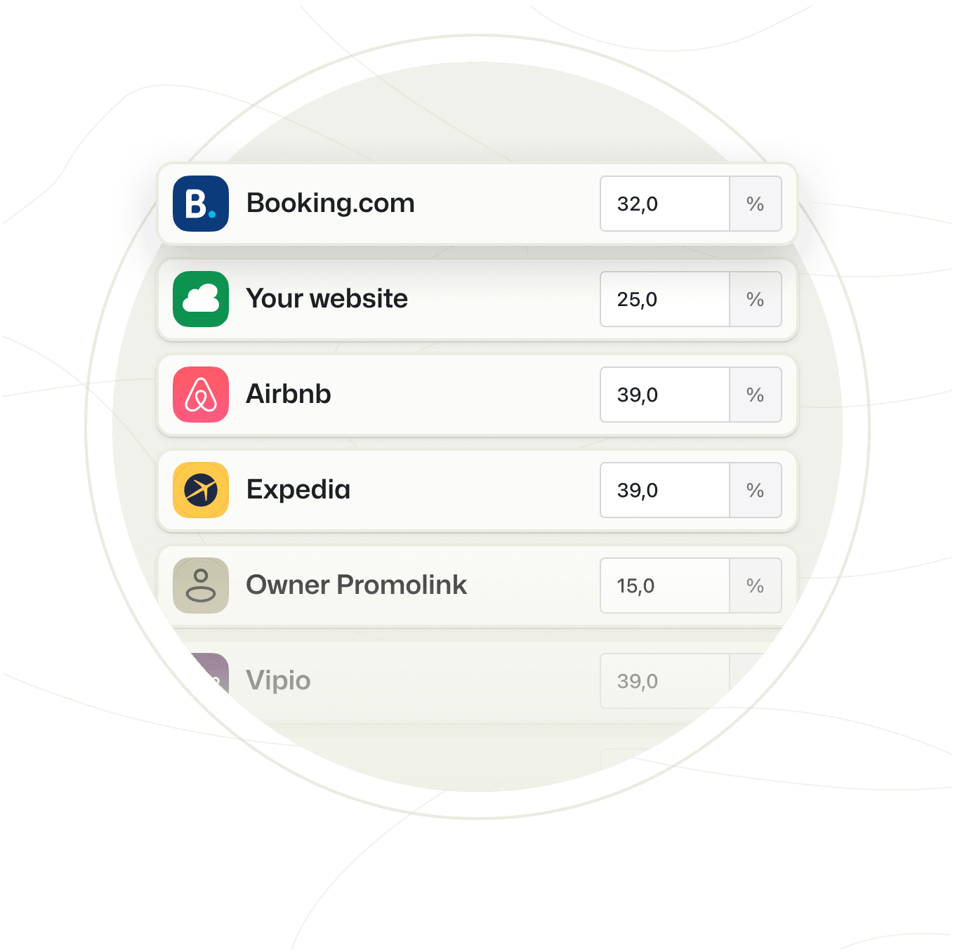 BEX PMS Owner Management-Channels-Settings-Percentage@2x