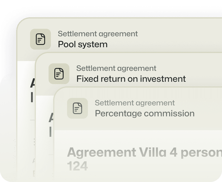 BEX Solution Resort Owner Management Settlements